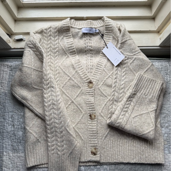 NWT Greylin Cable Knit Cardigan - Small - Picture 2 of 7